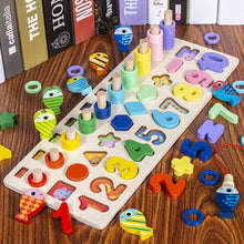 Load image into Gallery viewer, Montessori Educational Wooden Toys for Kids Montessori Toys Board Math Fishing Montessori Toys Educational for 1 2 3 Years Old