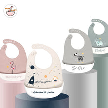 Load image into Gallery viewer, Silicone Baby Bibs Food Grade Waterproof Baby Feedings Table Ware Set Bib For New Silicone Bibs For Girls And Boys