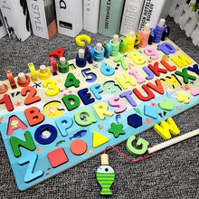 Load image into Gallery viewer, Montessori Educational Wooden Toys for Kids Montessori Toys Board Math Fishing Montessori Toys Educational for 1 2 3 Years Old