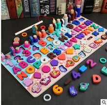 Load image into Gallery viewer, Montessori Educational Wooden Toys for Kids Montessori Toys Board Math Fishing Montessori Toys Educational for 1 2 3 Years Old
