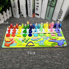 Load image into Gallery viewer, Montessori Educational Wooden Toys for Kids Montessori Toys Board Math Fishing Montessori Toys Educational for 1 2 3 Years Old