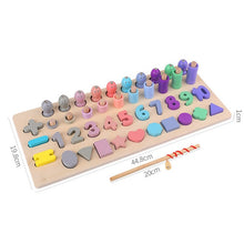 Load image into Gallery viewer, Montessori Educational Wooden Toys for Kids Montessori Toys Board Math Fishing Montessori Toys Educational for 1 2 3 Years Old