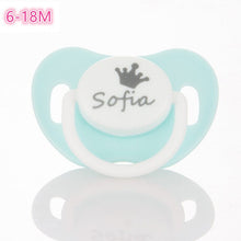 Load image into Gallery viewer, MIYOCAR custom pacifiers any name text can make BPA free safe personalized pacifierP dummy FDA pass baby best choice baby shower
