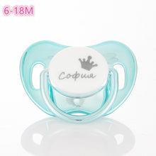 Load image into Gallery viewer, MIYOCAR custom pacifiers any name text can make BPA free safe personalized pacifierP dummy FDA pass baby best choice baby shower
