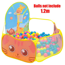 Load image into Gallery viewer, 1.5M Portable Baby Playpen Children Ball Pit with Basketball Hoop Kids Dry Ball Pool Folding Indoor Outdoor Ballenbak Toys
