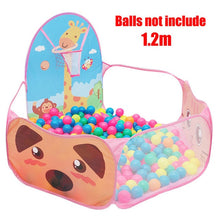 Load image into Gallery viewer, 1.5M Portable Baby Playpen Children Ball Pit with Basketball Hoop Kids Dry Ball Pool Folding Indoor Outdoor Ballenbak Toys
