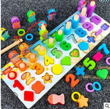 Load image into Gallery viewer, Montessori Educational Wooden Toys for Kids Montessori Toys Board Math Fishing  Montessori Toys Educational for 1 2 3 Years Old
