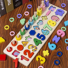 Load image into Gallery viewer, Montessori Educational Wooden Toys for Kids Montessori Toys Board Math Fishing  Montessori Toys Educational for 1 2 3 Years Old
