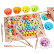 Load image into Gallery viewer, Montessori Educational Wooden Toys for Kids Montessori Toys Board Math Fishing  Montessori Toys Educational for 1 2 3 Years Old

