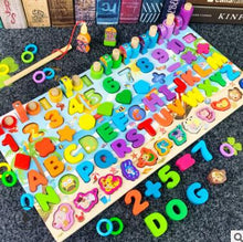 Load image into Gallery viewer, Montessori Educational Wooden Toys for Kids Montessori Toys Board Math Fishing  Montessori Toys Educational for 1 2 3 Years Old
