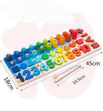 Load image into Gallery viewer, Montessori Educational Wooden Toys for Kids Montessori Toys Board Math Fishing  Montessori Toys Educational for 1 2 3 Years Old
