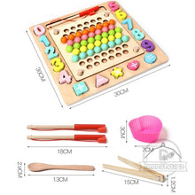 Load image into Gallery viewer, Montessori Educational Wooden Toys for Kids Montessori Toys Board Math Fishing  Montessori Toys Educational for 1 2 3 Years Old

