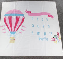 Load image into Gallery viewer, Baby Blanket Newborn Swaddle Stroller Bedding Wrap Photo Background Cloth Monthly Growth Number Photography Props Unisex
